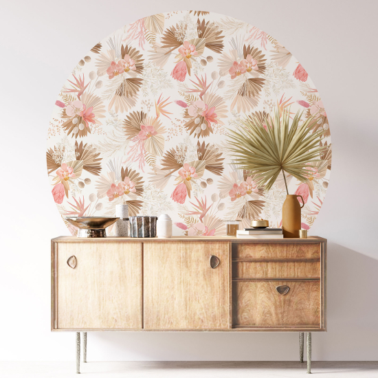 Vinilo Adhesivo Decorativo Redondo - Motivo floral
