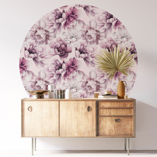 Vinilo Adhesivo Decorativo Redondo - Motivo floral