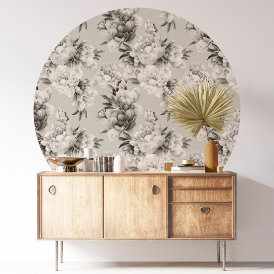 Vinilo Adhesivo Decorativo Redondo - Motivo floral