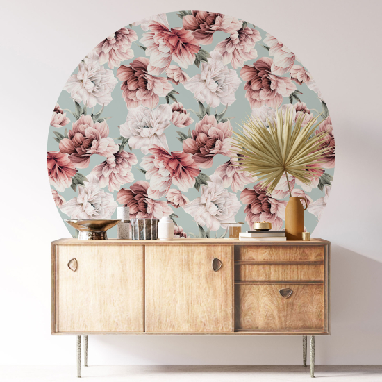 Vinilo Adhesivo Decorativo Redondo - Motivo floral