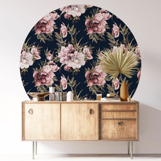 Vinilo Adhesivo Decorativo Redondo - Motivo floral
