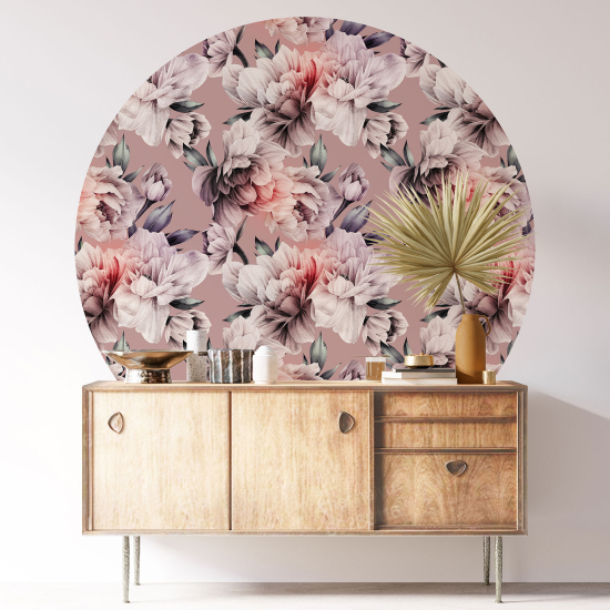 Vinilo Adhesivo Decorativo Redondo - Motivo floral
