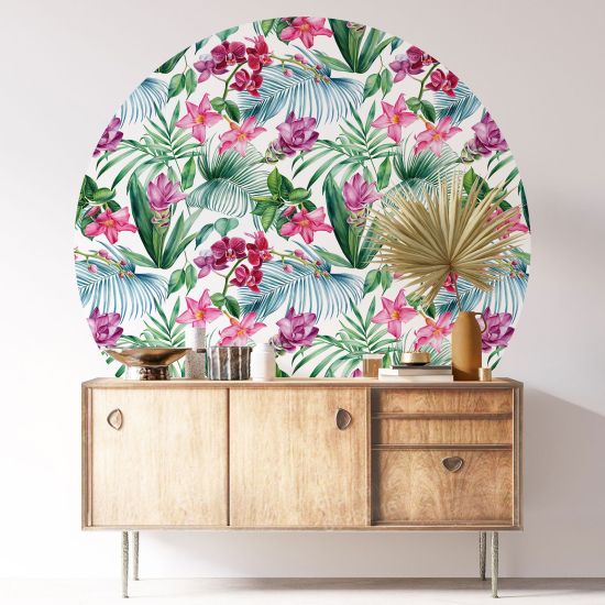 Vinilo Adhesivo Decorativo Redondo - Motivo floral