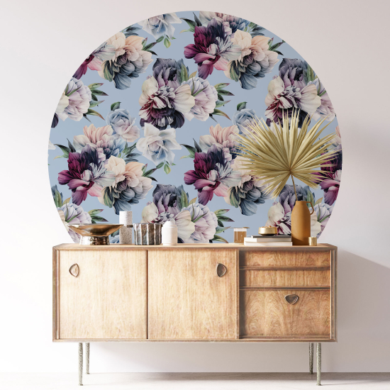 Vinilo Adhesivo Decorativo Redondo - Motivo floral