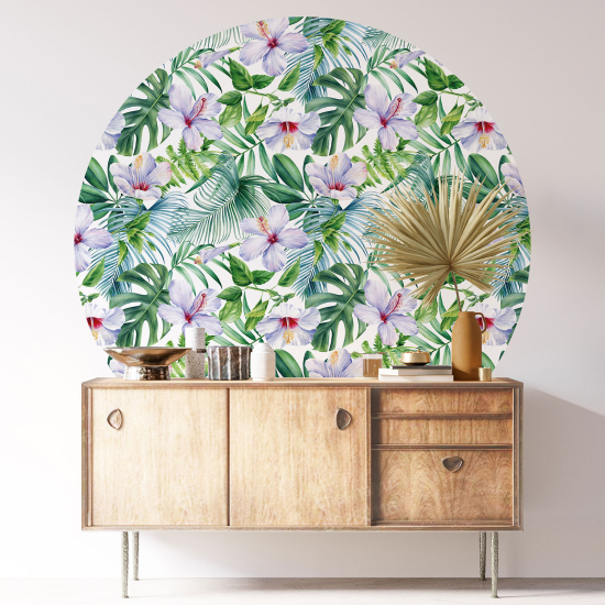 Vinilo Adhesivo Decorativo Redondo - Motivo floral