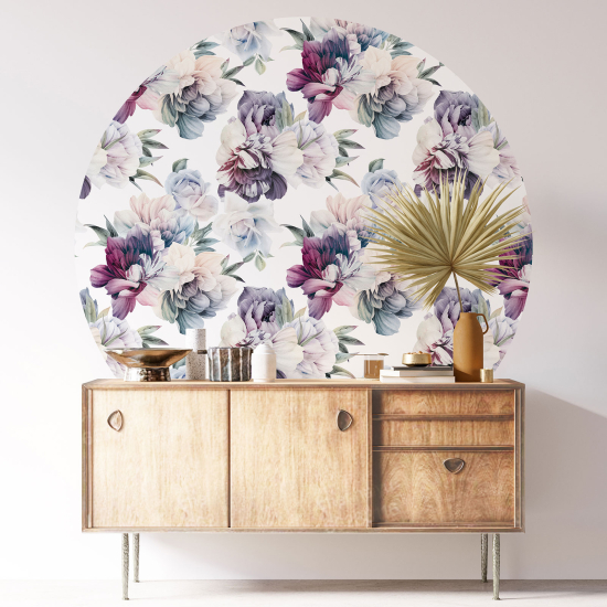 Vinilo Adhesivo Decorativo Redondo - Motivo floral
