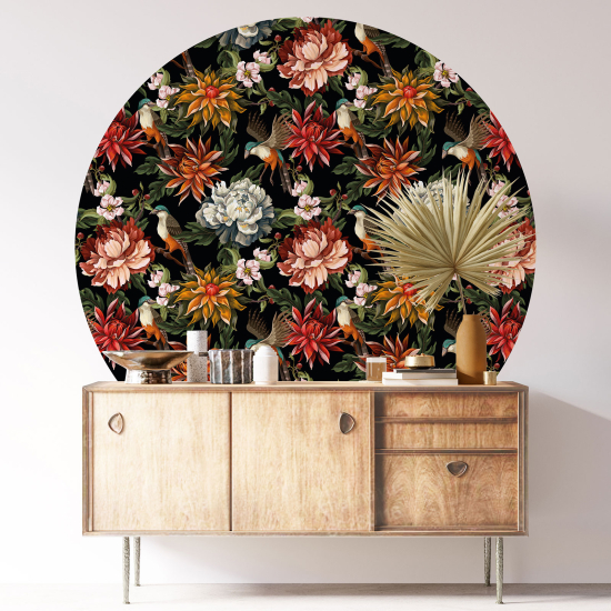 Vinilo Adhesivo Decorativo Redondo - Motivo floral