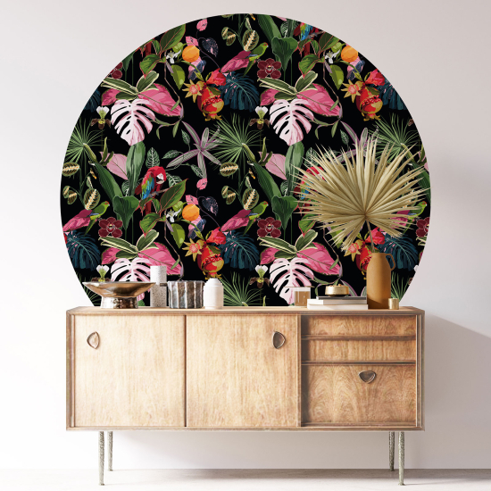 Vinilo Adhesivo Decorativo Redondo - Motivo floral