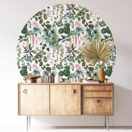 Vinilo Adhesivo Decorativo Redondo - Motivo floral