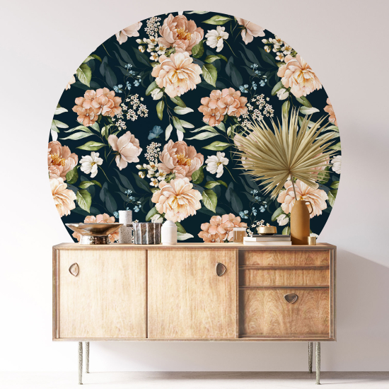 Vinilo Adhesivo Decorativo Redondo - Motivo floral