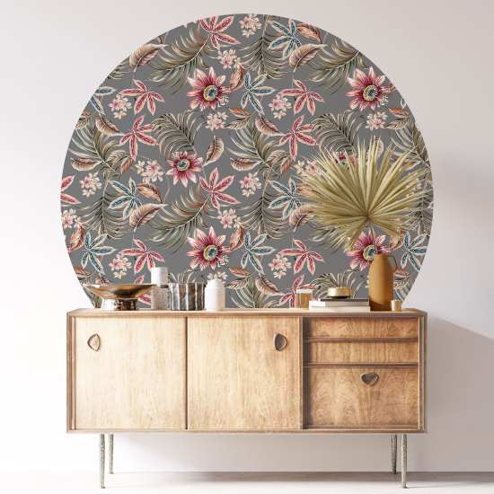 Vinilo Adhesivo Decorativo Redondo - Motivo floral