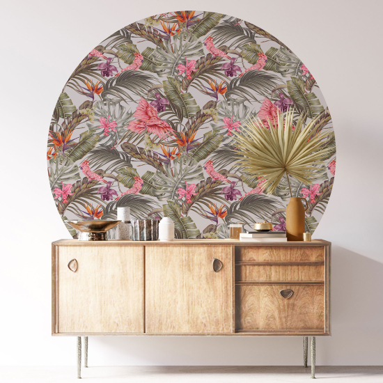 Vinilo Adhesivo Decorativo Redondo - Motivo floral