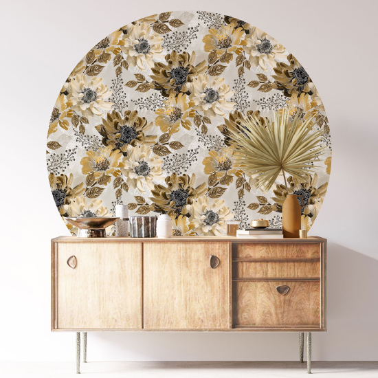 Vinilo Adhesivo Decorativo Redondo - Motivo floral
