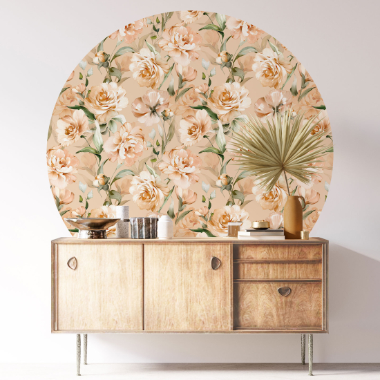 Vinilo Adhesivo Decorativo Redondo - Motivo floral