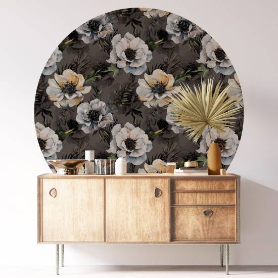 Vinilo Adhesivo Decorativo Redondo - Motivo floral