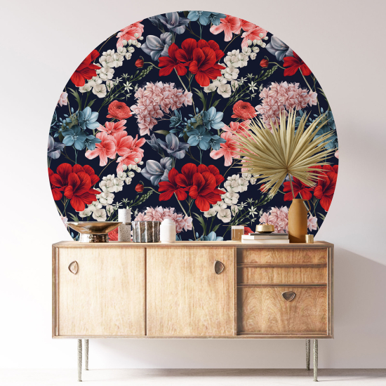 Vinilo Adhesivo Decorativo Redondo - Motivo floral