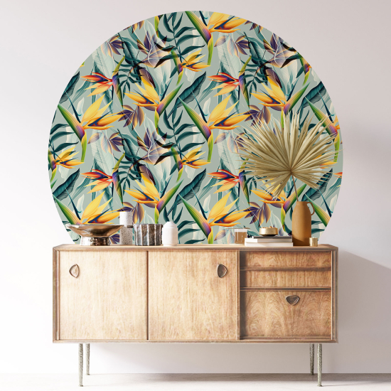 Vinilo Adhesivo Decorativo Redondo - Motivo floral