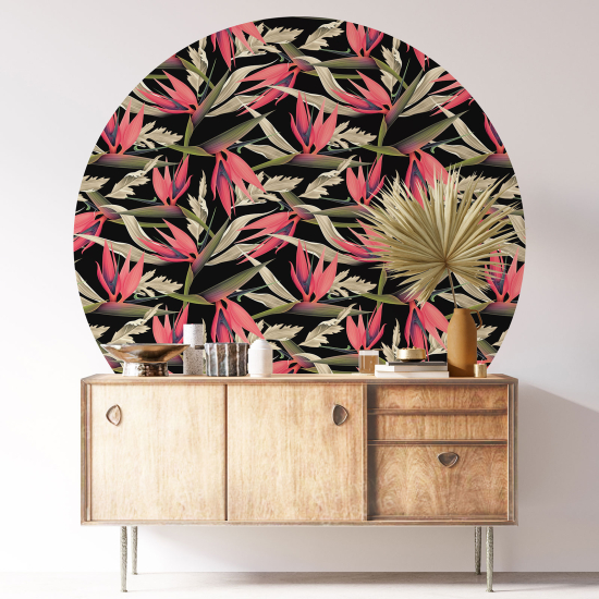 Vinilo Adhesivo Decorativo Redondo - Motivo floral
