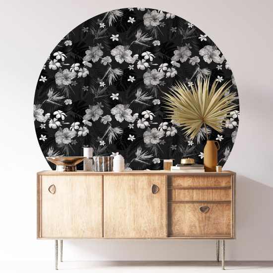 Vinilo Adhesivo Decorativo Redondo - Motivo floral