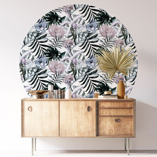 Vinilo Adhesivo Decorativo Redondo - Motivo floral