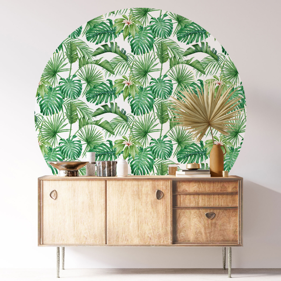 Vinilo Adhesivo Decorativo Redondo - Motivo floral