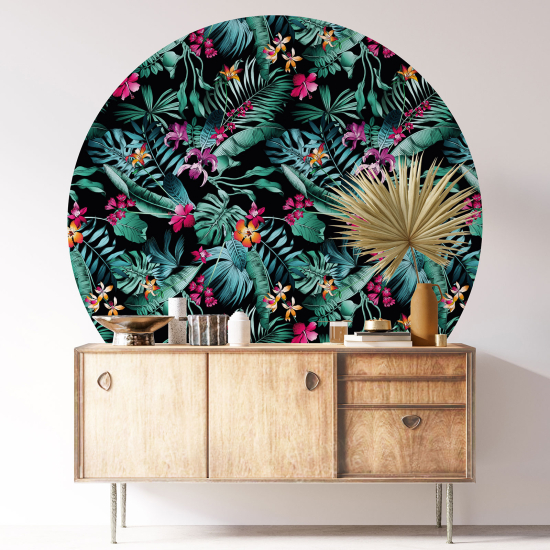 Vinilo Adhesivo Decorativo Redondo - Motivo floral