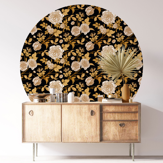Vinilo Adhesivo Decorativo Redondo - Motivo floral