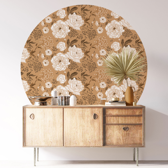 Vinilo Adhesivo Decorativo Redondo - Motivo floral