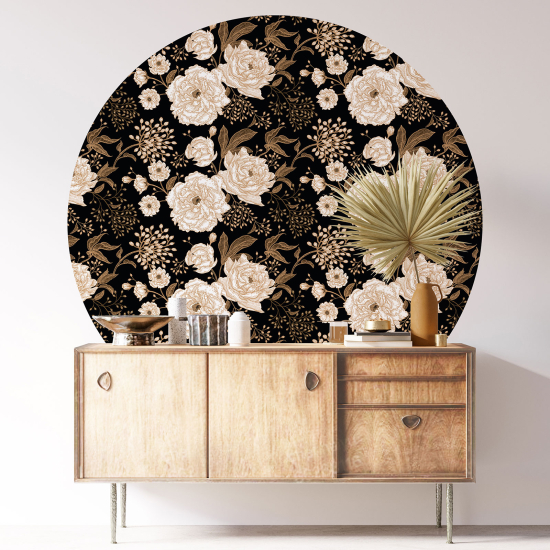 Vinilo Adhesivo Decorativo Redondo - Motivo floral