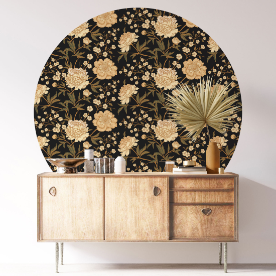 Vinilo Adhesivo Decorativo Redondo - Motivo floral