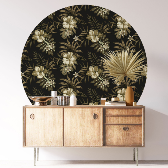 Vinilo Adhesivo Decorativo Redondo - Motivo floral