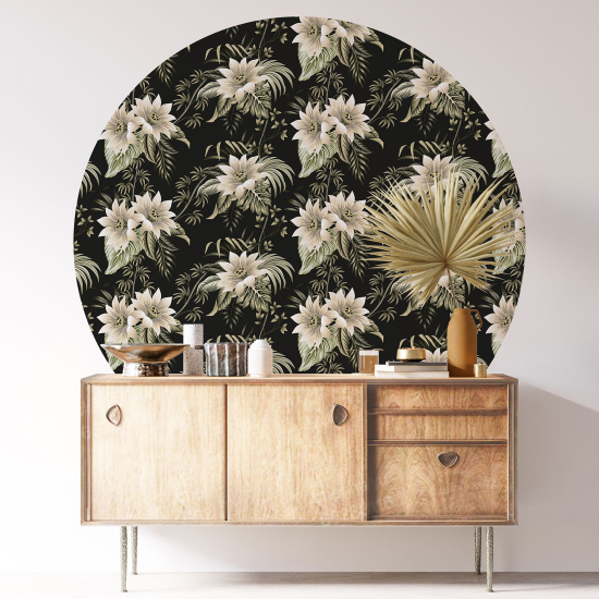 Vinilo Adhesivo Decorativo Redondo - Motivo floral
