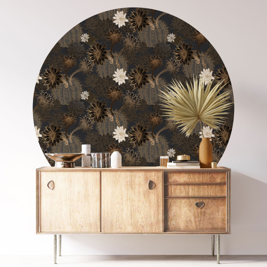 Vinilo Adhesivo Decorativo Redondo - Motivo floral