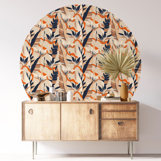 Vinilo Adhesivo Decorativo Redondo - Motivo floral
