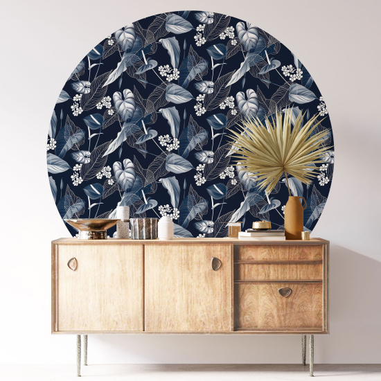 Vinilo Adhesivo Decorativo Redondo - Motivo floral