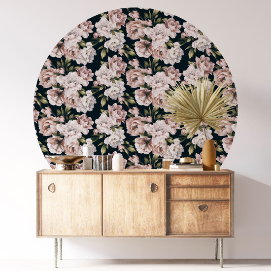 Vinilo Adhesivo Decorativo Redondo - Motivo floral