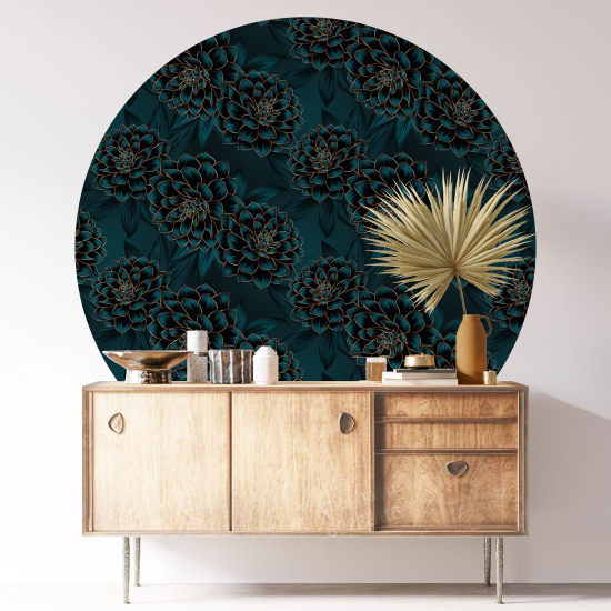 Vinilo Adhesivo Decorativo Redondo - Motivo floral