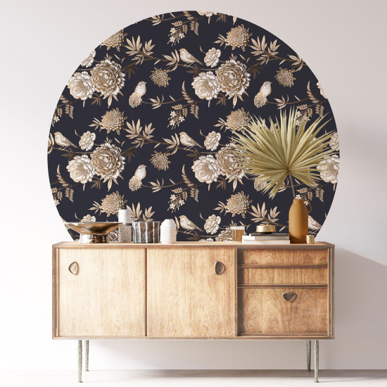 Vinilo Adhesivo Decorativo Redondo - Motivo floral