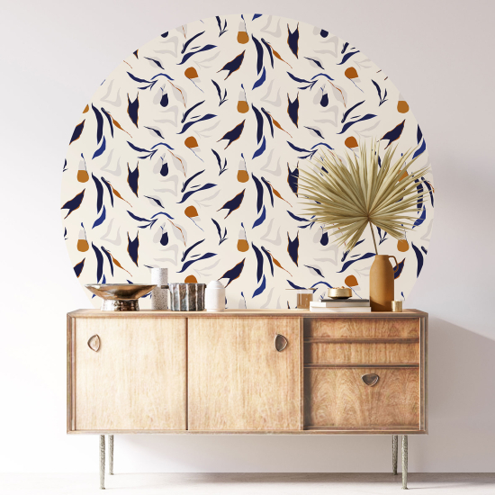 Vinilo Adhesivo Decorativo Redondo - Motivo floral