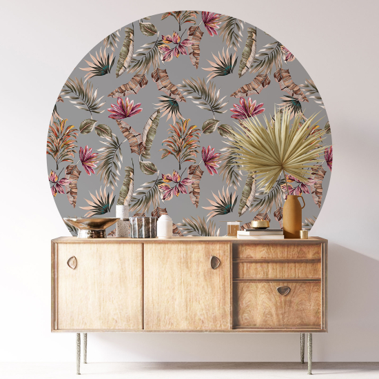 Vinilo Adhesivo Decorativo Redondo - Motivo floral