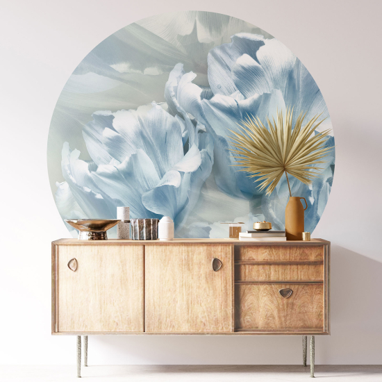 Vinilo Adhesivo Decorativo Redondo - Motivo floral