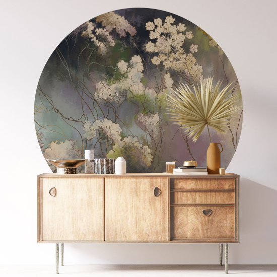 Vinilo Adhesivo Decorativo Redondo - Motivo floral