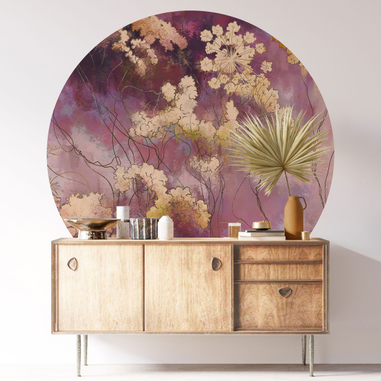 Vinilo Adhesivo Decorativo Redondo - Motivo floral