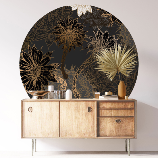 Vinilo Adhesivo Decorativo Redondo - Motivo floral