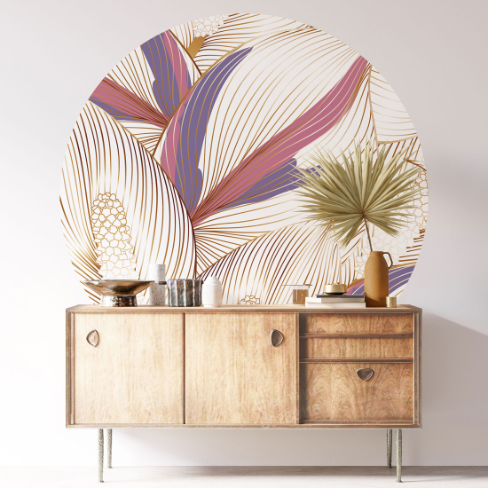 Vinilo Adhesivo Decorativo Redondo - Motivo floral