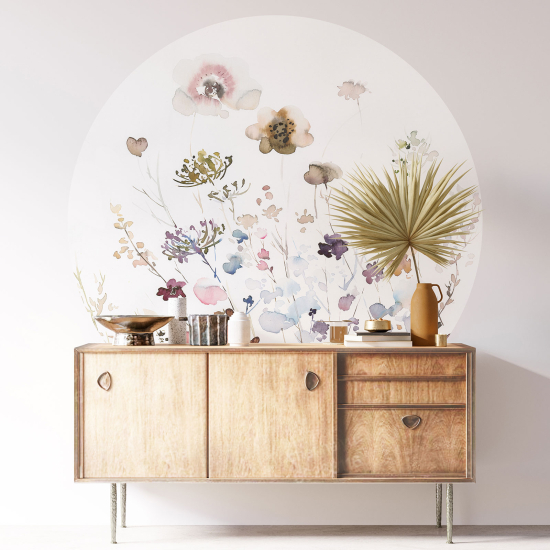 Vinilo Adhesivo Decorativo Redondo - Motivo floral