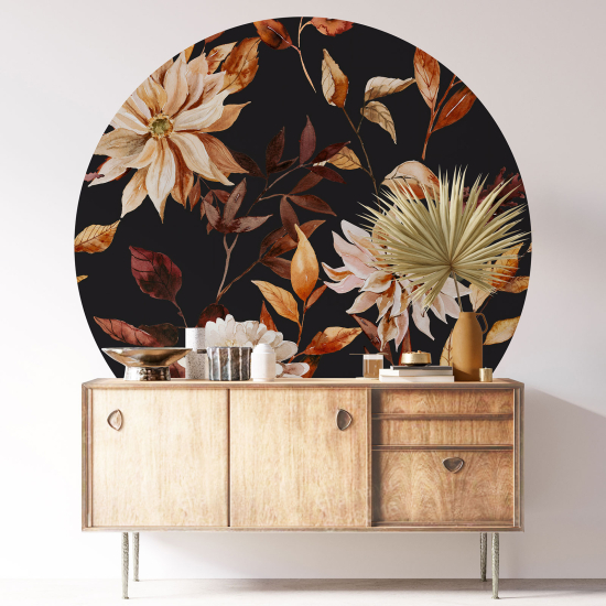 Vinilo Adhesivo Decorativo Redondo - Motivo floral