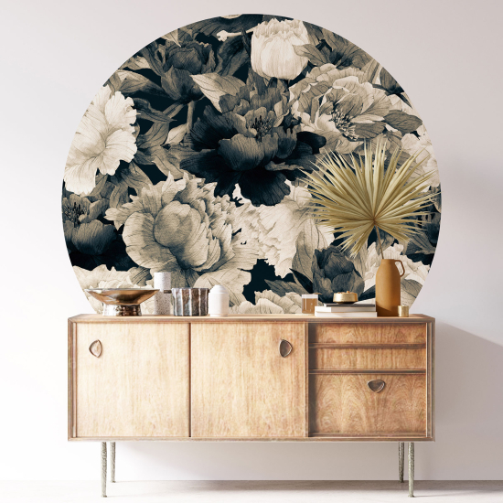 Vinilo Adhesivo Decorativo Redondo - Motivo floral