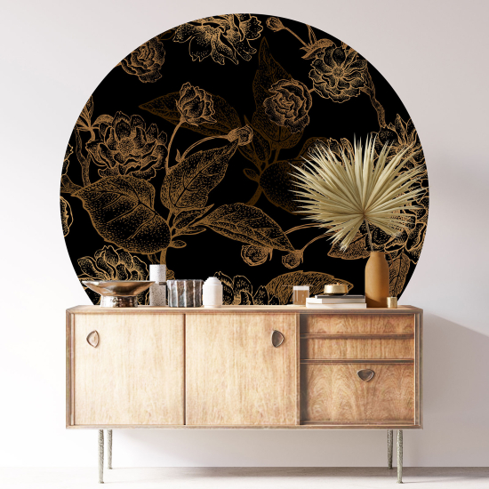 Vinilo Adhesivo Decorativo Redondo - Motivo floral