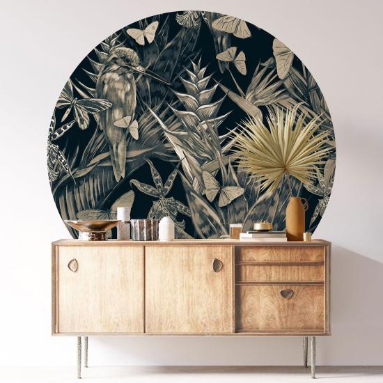 Vinilo Adhesivo Decorativo Redondo - Motivo floral